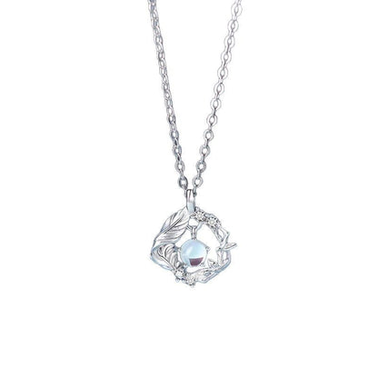 Female Creative Versatile Tree And Bird Pendant Necklace