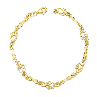 S925 Silver Fashion Refined And Simple Two-tone Chain Bracelet