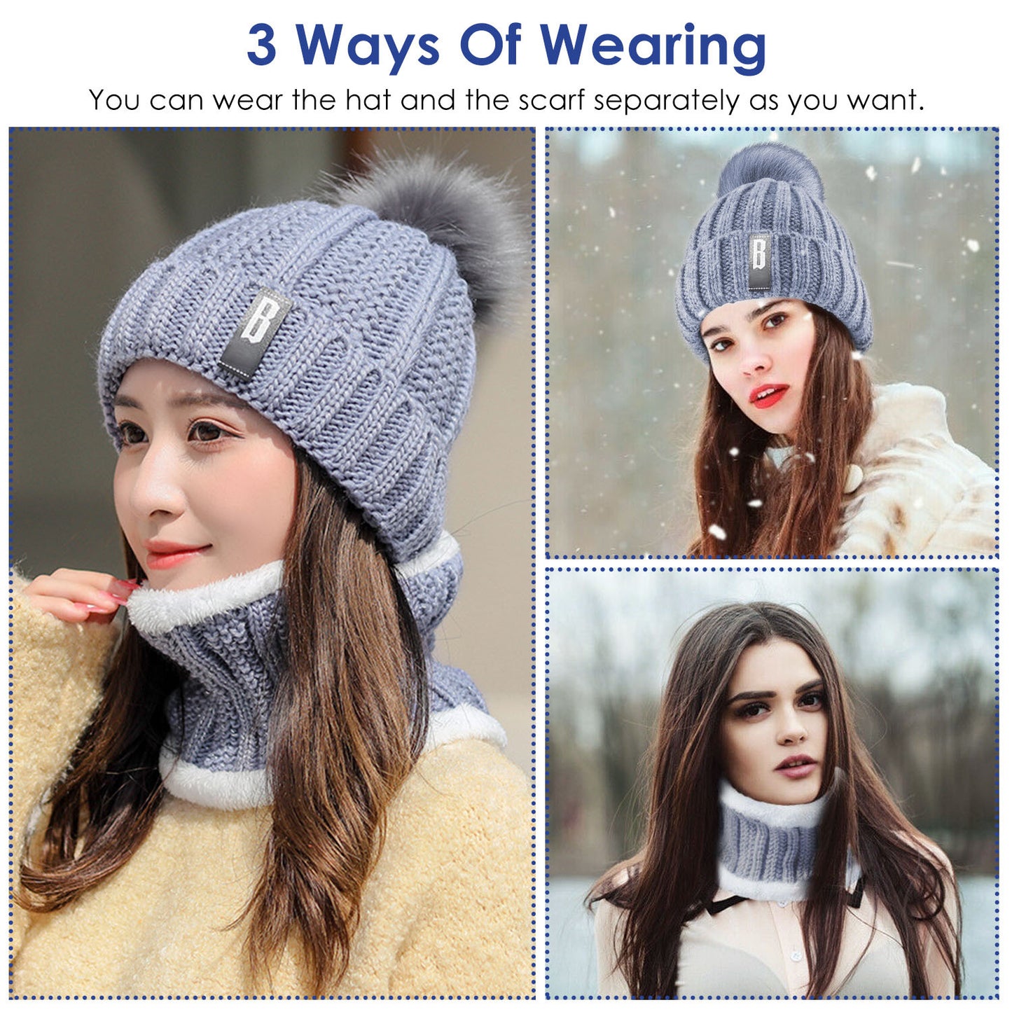 2-in-1 Winter Beanie & Neck Warmer Set – Stay Cozy All Season ❄️
