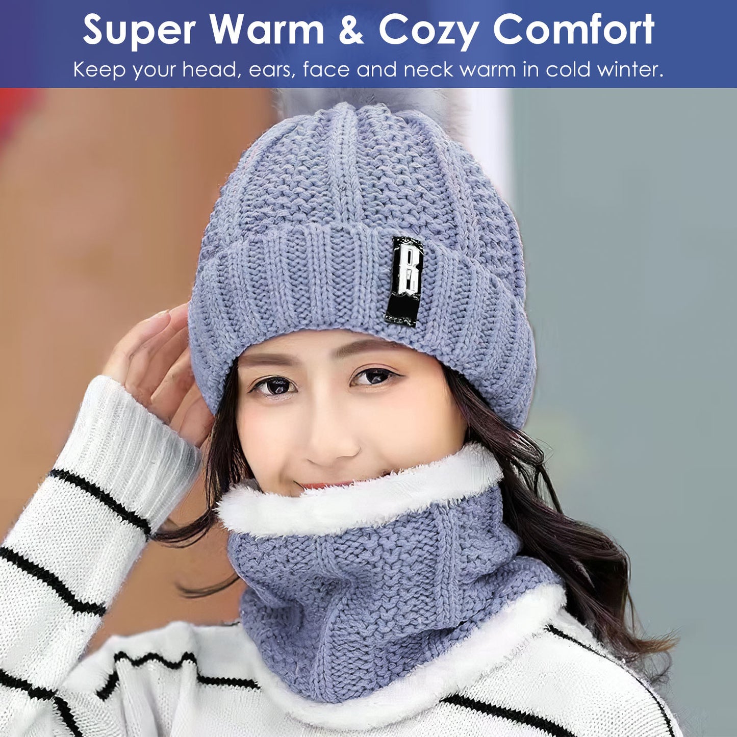 2-in-1 Winter Beanie & Neck Warmer Set – Stay Cozy All Season ❄️