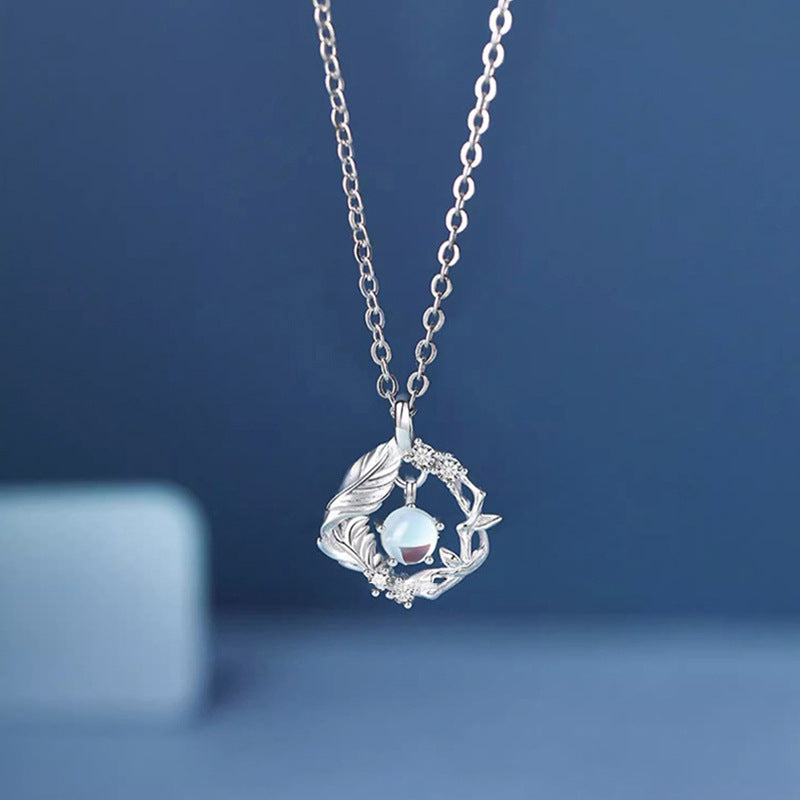 Female Creative Versatile Tree And Bird Pendant Necklace