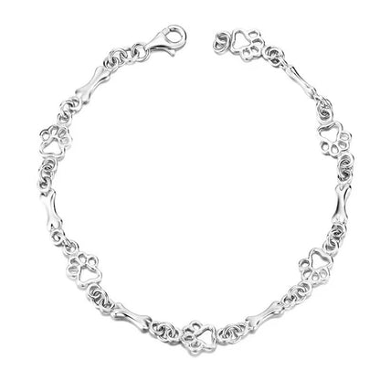 S925 Silver Fashion Refined And Simple Two-tone Chain Bracelet