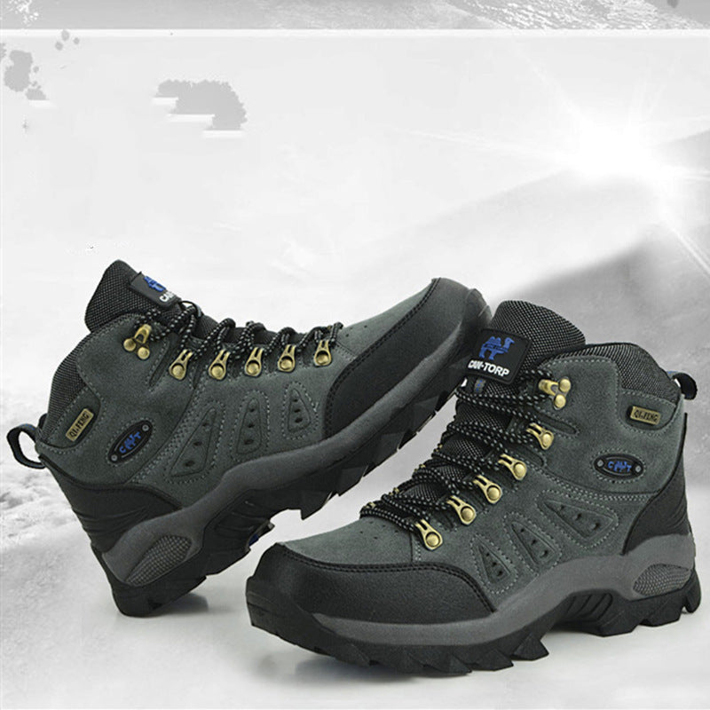 Autumn and winter high top outdoor hiking shoes
