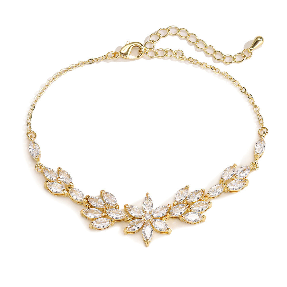 European And American Personalized Creative And Refined Flower Bracelet For Women