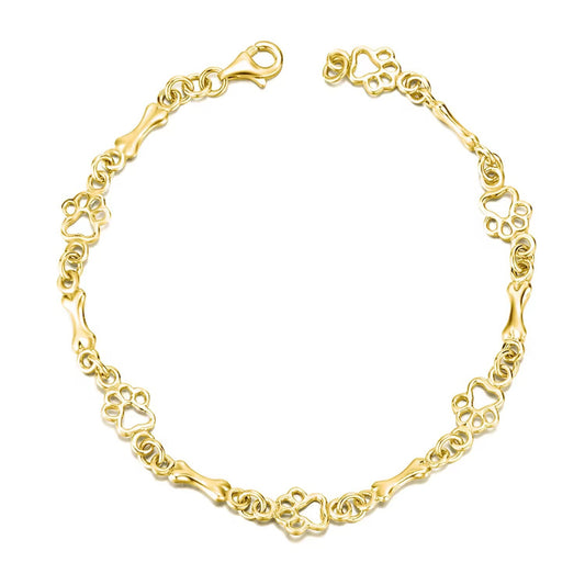 S925 Silver Fashion Refined And Simple Two-tone Chain Bracelet