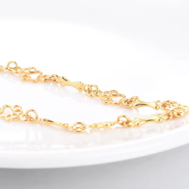 S925 Silver Fashion Refined And Simple Two-tone Chain Bracelet