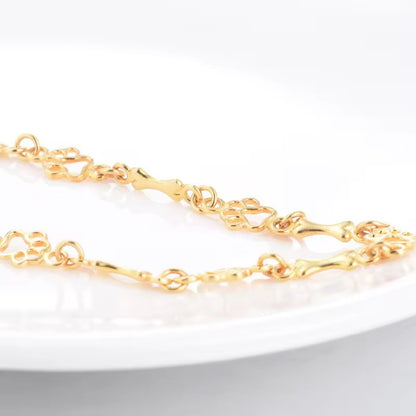 S925 Silver Fashion Refined And Simple Two-tone Chain Bracelet
