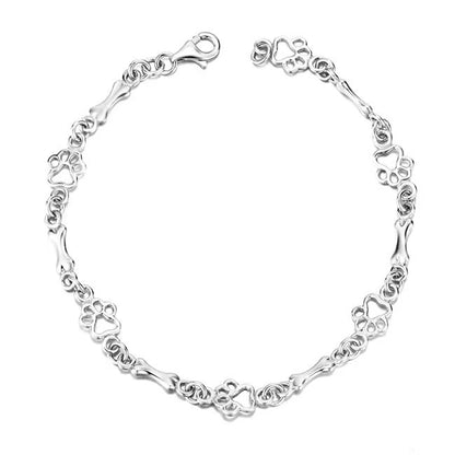 S925 Silver Fashion Refined And Simple Two-tone Chain Bracelet