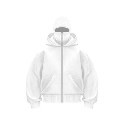 Trendy Fashion Solid Color With Fur Long-sleeve Zipper