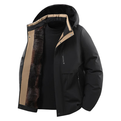 Men's Graphene Warm Thickened Casual Cotton-padded Clothes Coat